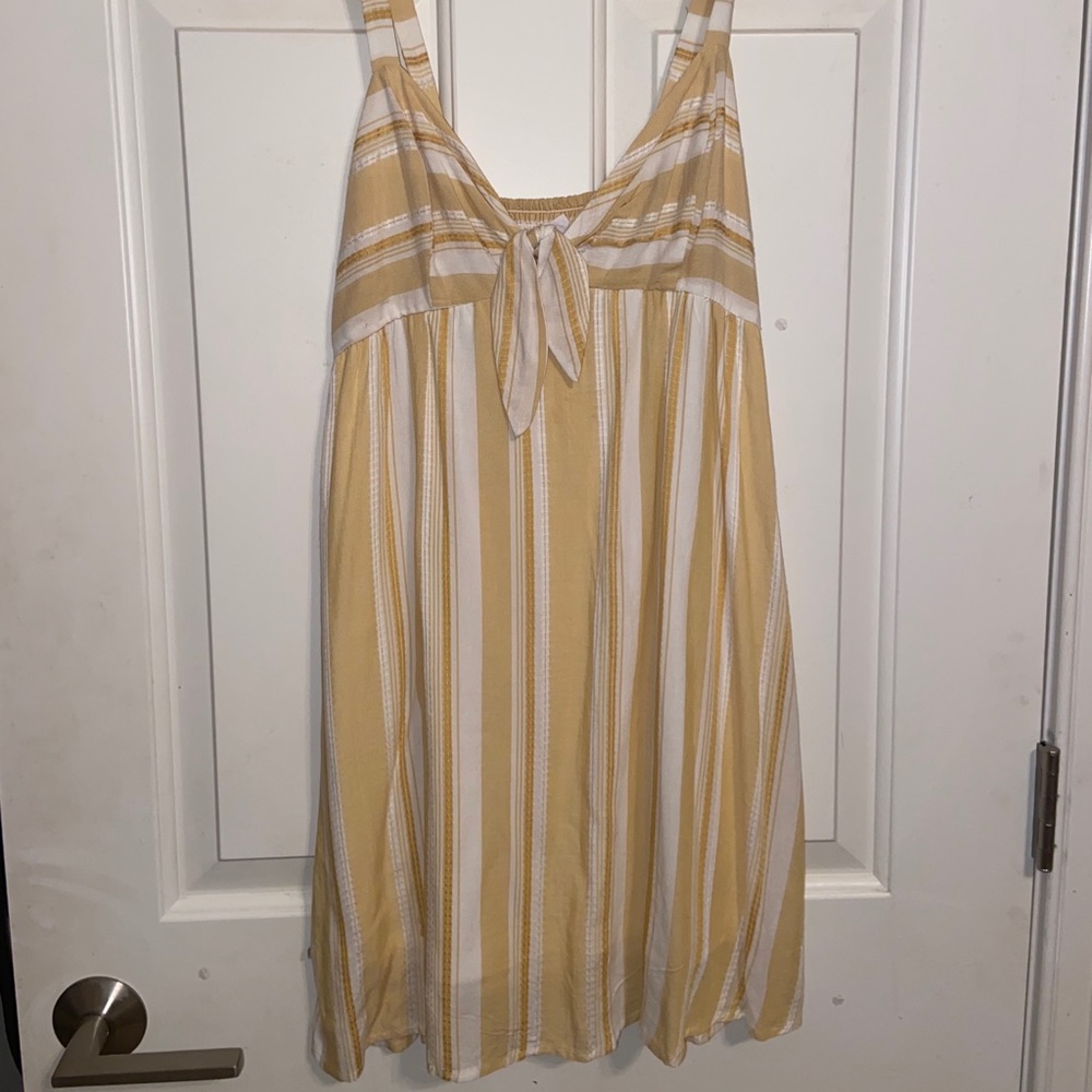 Yellow striped sundress
